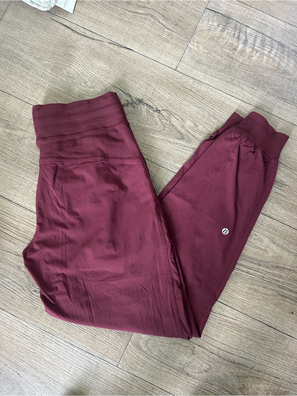 lululemon athletica Women's Ribbed High-Rise Maroon Leggings